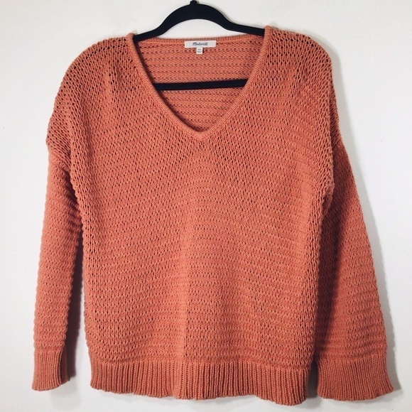 MADEWELL xxs pullover peach sweater - Picture 1 of 8